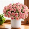 1pc Artificial Flowers Silk Roses Bundle Valentine's Day Scrapbooks Festival Wedding Outdoor Garden Party Room Vases Decorations