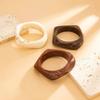 IngeSight.Z 3 Styles Exaggerated Vintage Resin Acrylic Bangle Women Punk HipHop Irregular Geometric Wide Bracelet Couple Jewelry