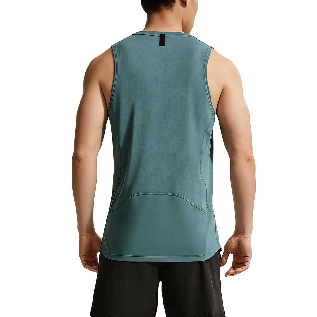 Nike Dri Fit Tank Tops Men's Mineral Slate/Green Base Color Crew Neck Moderate IF2806-382