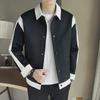 Men's 2023 Spring Korean Casual Trend Lapel Jacket - Stylish Color Block Fashion Top