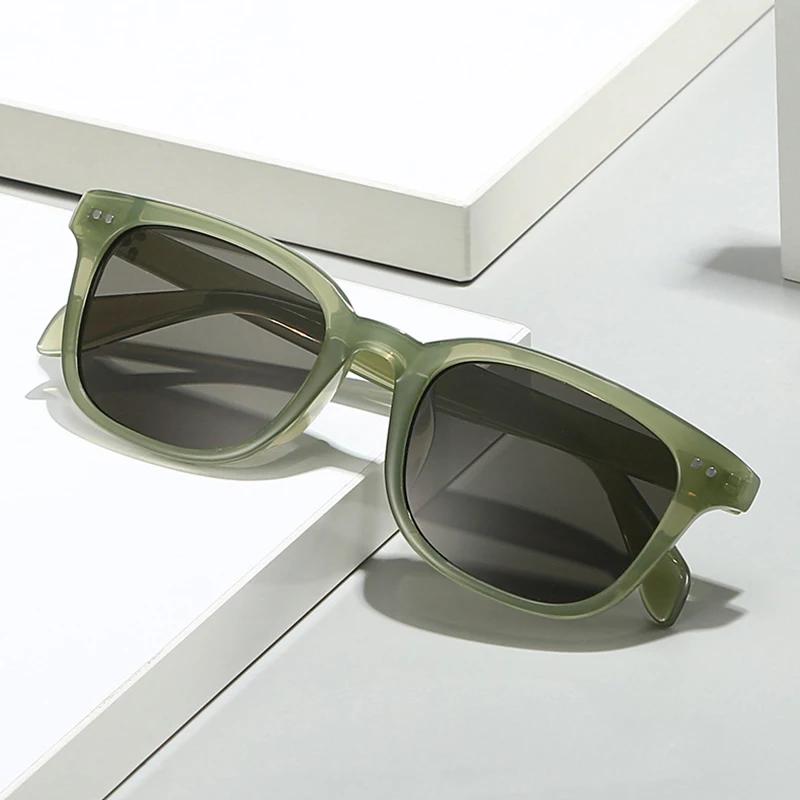  Fashion Square Rivets Men Sunglasses Shades UV400 Retro Women Jelly Color Sun Glasses