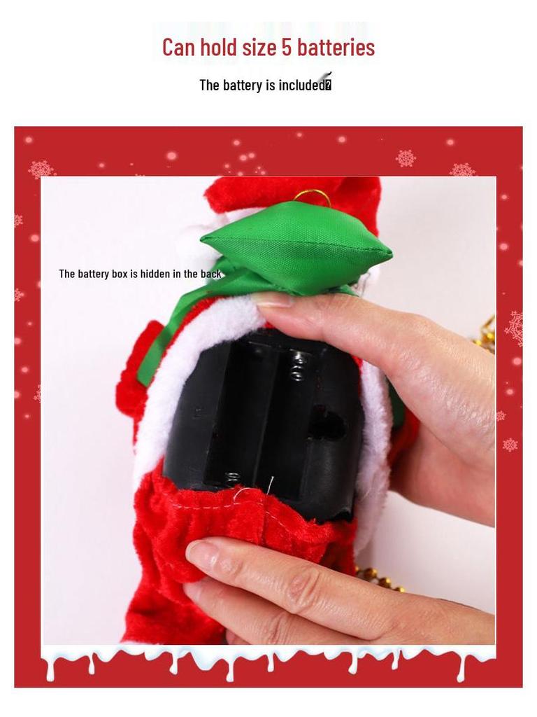 European Christmas Climbing Santa Electric Toy and Decoration