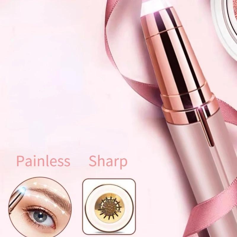 New Electric Eyebrow Trimmer for Women Hair Removal Eye Brow Epilator Mini Shaper Shaver Security Painless Razor Scissor Pen