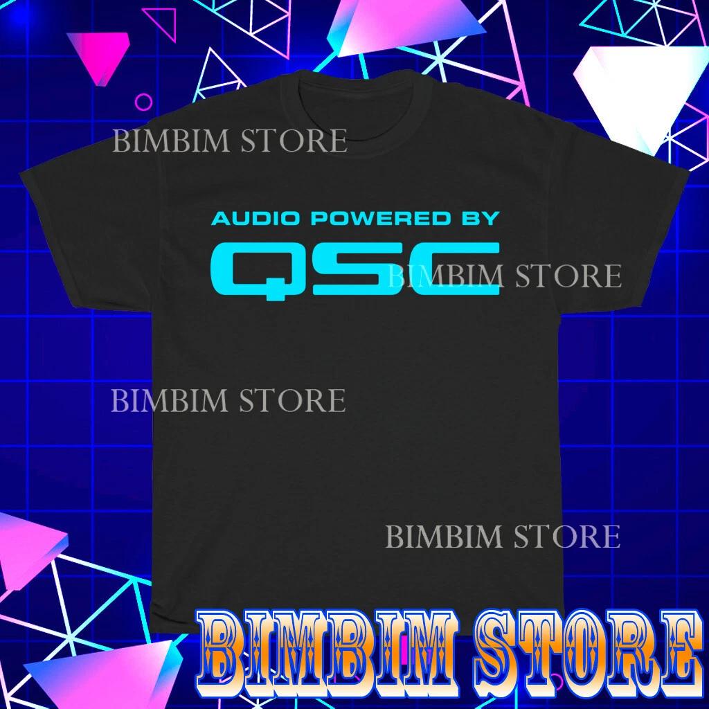 New QSC Audio Hear the Power of Technology Logo Men_s T Shirt Funny S to 5XL 4XL