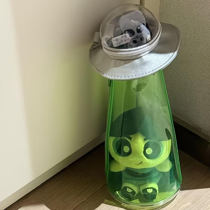 

New Creative UFO Transparent Pencil Case, School Pen Holder Organizer, Student Desktop Storage Jar Container for Back To School зелений