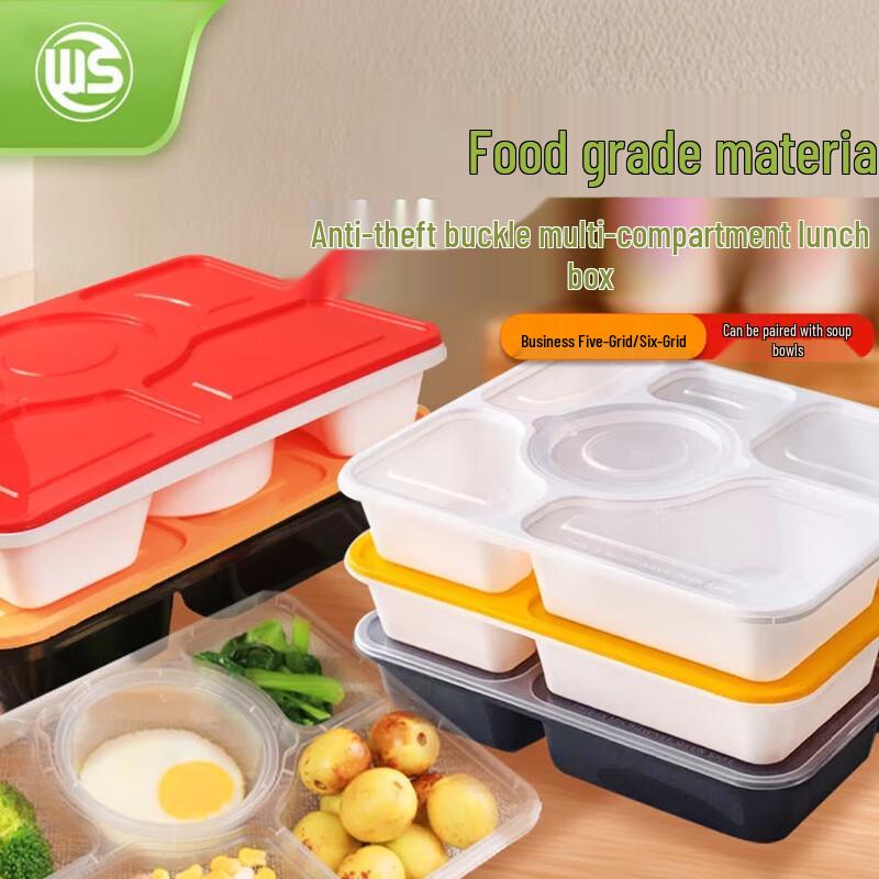 Rectangular Multi-Compartment Disposable Meal Prep Containers