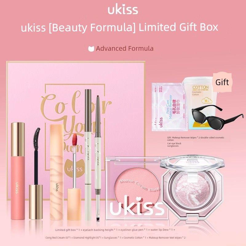 

Ukiss Beauty Formula Limited Gift Box Eyelash Base Cream Lip Dew Blade Blush Highlight Combination [Advanced Formula]