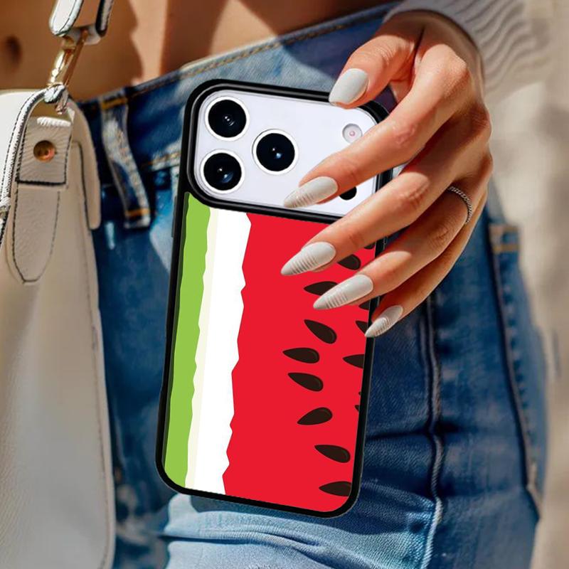 Summer Fruit Watermelon Soft Phone Case For iPhone 17 Air 14 15 13 12 Max Cover For Apple 16e 11 Pro Max Plus Coque