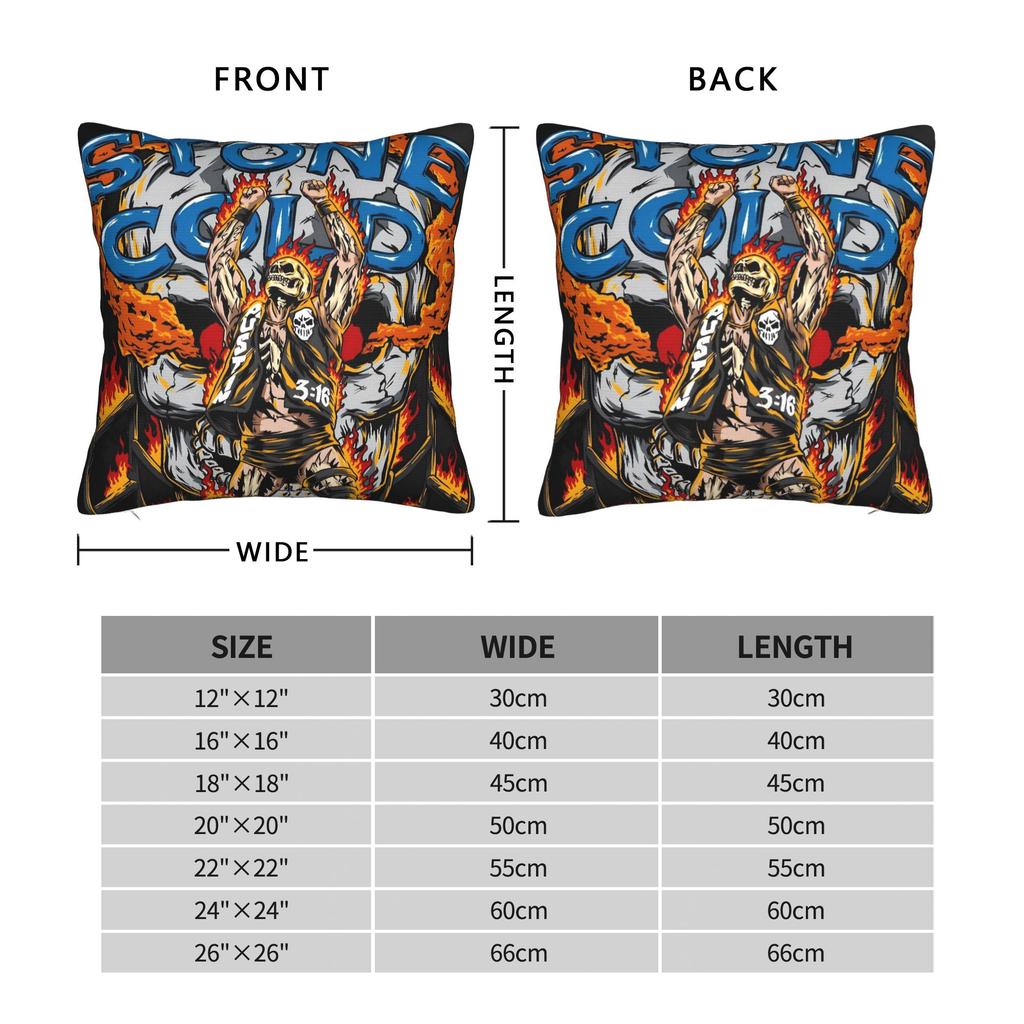 Jersey Stone Steve Austin Cold Pillowcases Vintage Pillow Case For Sofa Car Home Decor Custom Pillow Cover