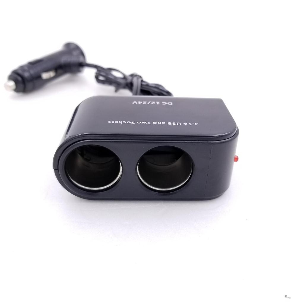 WF-102 Dual USB Cigarette Lighter Adapter with 2 USB Sockets and 3.1A Output
