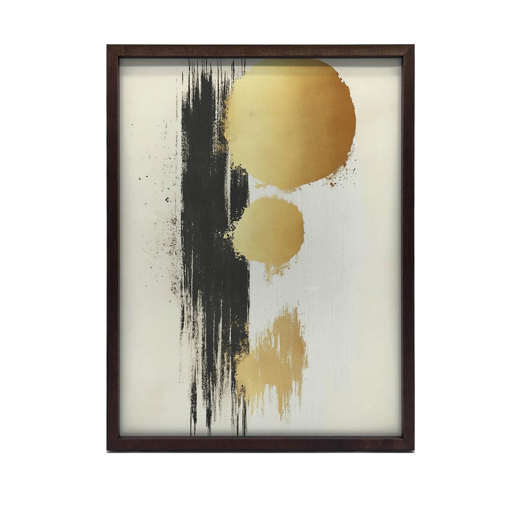 Energetyczne Złote Koła Energetyczne Złote Koła, 50X70 Cm, Rama Aluminiowa Czarna, Papier Matowy 230 Gsm