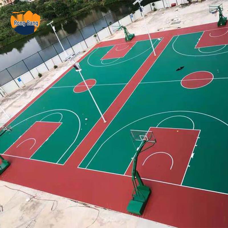 Rong Bang Outdoor Silicone PU Basketball Court Mat
