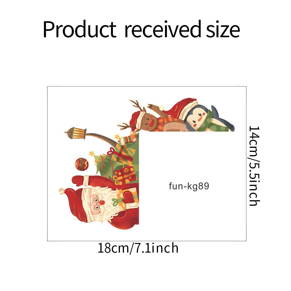 

Мультфильм Санта-Клаус Подарки Животных Гостиная Вход Дом Украшения Выключатель Наклейки На Стены 14*18CM/fun-kg89