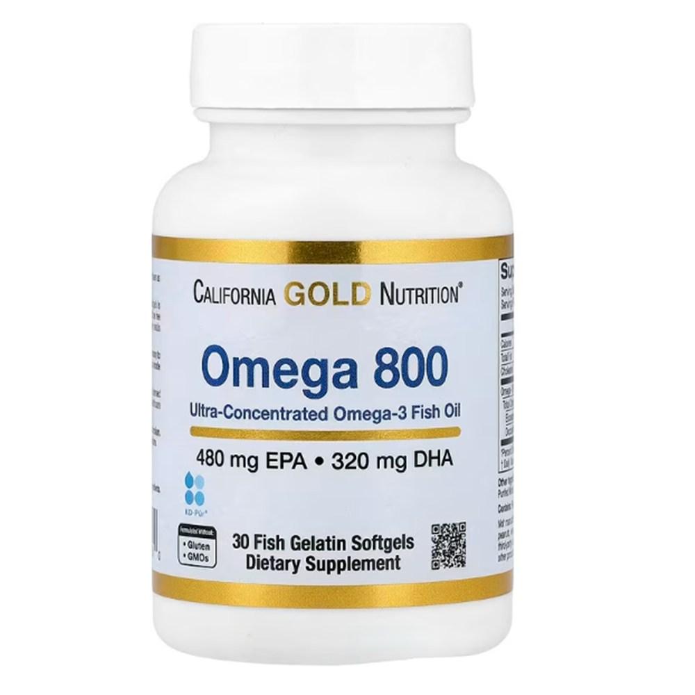 CGN California Gold Nutrition Omega 800 30 Tablets Fish Oil EPA DHA 1000mg RTG Omega 3 1 pcs