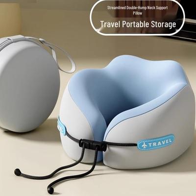 Portable Memory Foam Travel Neck & Cervical Spine Pillow for Airplane