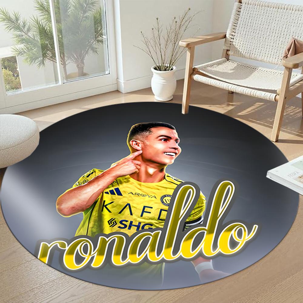 Ronaldo's Round Floor Rug Suitable for Bedrooms Hallway Kitchen Game Room Antislip Round Carpet Office home decor