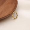 Fashion Hollow Line Square Index Finger Ring Titanium Steel Simple Women'S Ring Supply Jewelry