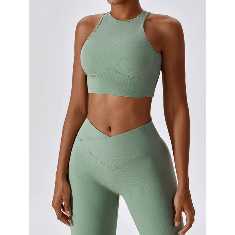 High-Intensity Sports Intimates Women's Anti-Shock and Anti-SAG Running Yoga Vest Workout Bra Outwear Beautiful Back Tank-Top