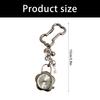 Vintage Floral Keychain With Small Clock Elegant Alloy Keyring For Women Men Unisex Gift Accessory