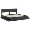 Bed Frame with Storage and Headboard Black 180 X 200 Cm