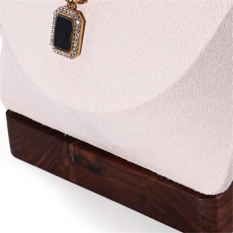 Walnut Wood Jewelry Holder Necklace Display Bust Multifunctional Mannequin Dresser Props for Displaying Necklaces