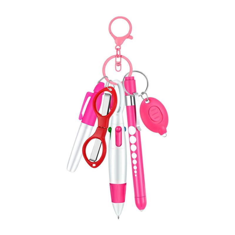 

Medical Nurse Pendant Pen With Fluorescent Marking Pen And Clip For Healthcare Staff розовый