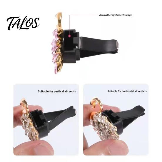 Decorative Car Vent Freshener Bling Skull Clips, Rhinestone Diffuser Clip, Shiny Essential Oil Air Conditioner Decoration, Funny Auto Interior