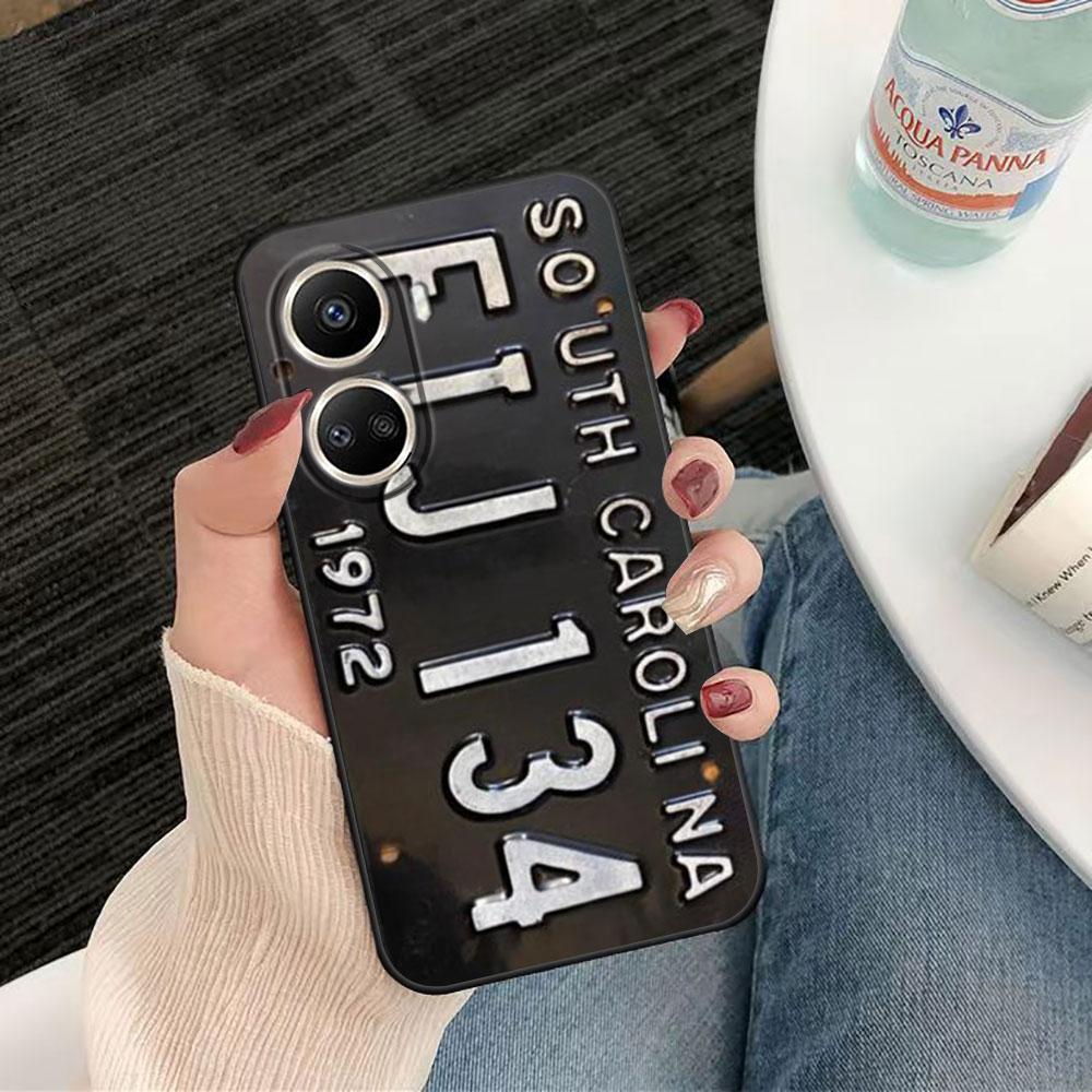 Vintage Classic License Plate Case For HUAWEI NOVA Y70 3I 7I 8I 9SE P30 Y9 HONOR 8X 9X 20 90 X5 X6B X7A X7B X8B X9 X9B X9A Case