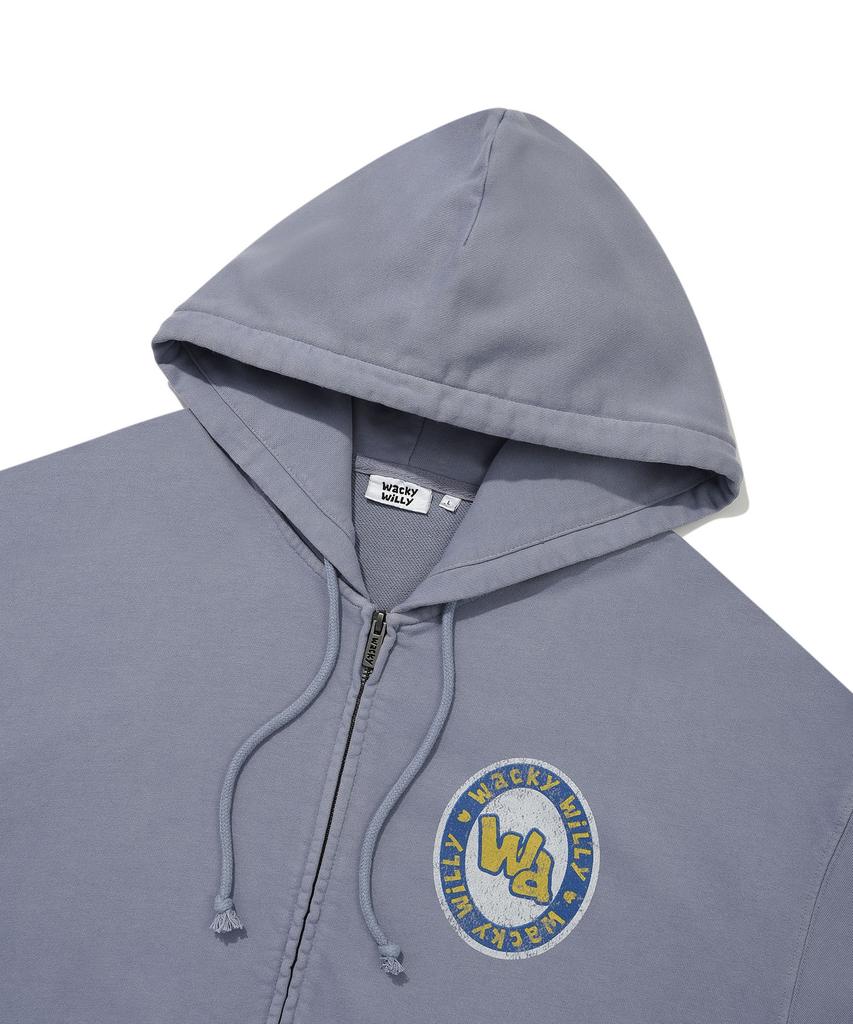 Wacky Willy Kiki Triple Dyed Zip-Up Hoodie Blue
