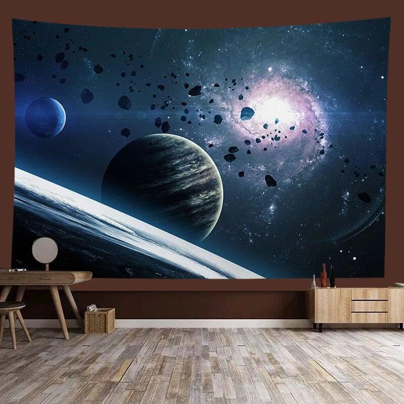 Universe Starry Sky Nebula Planet Background Tapestry Background Cloth Room Living Room Home Decoration Hanging Cloth