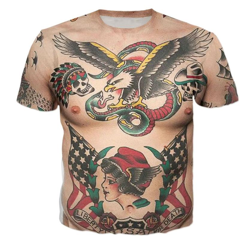 New 3D Printed Men's Round Neck Short Sleeved Casual T-shirt Men's Summer T-shirt