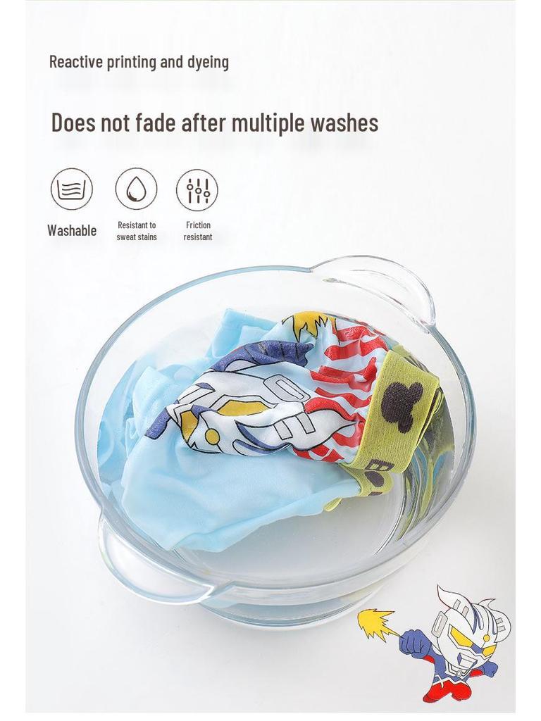 Boys' Pure Cotton Cartoon Boxer Briefs - Small, Medium, Large Sizes