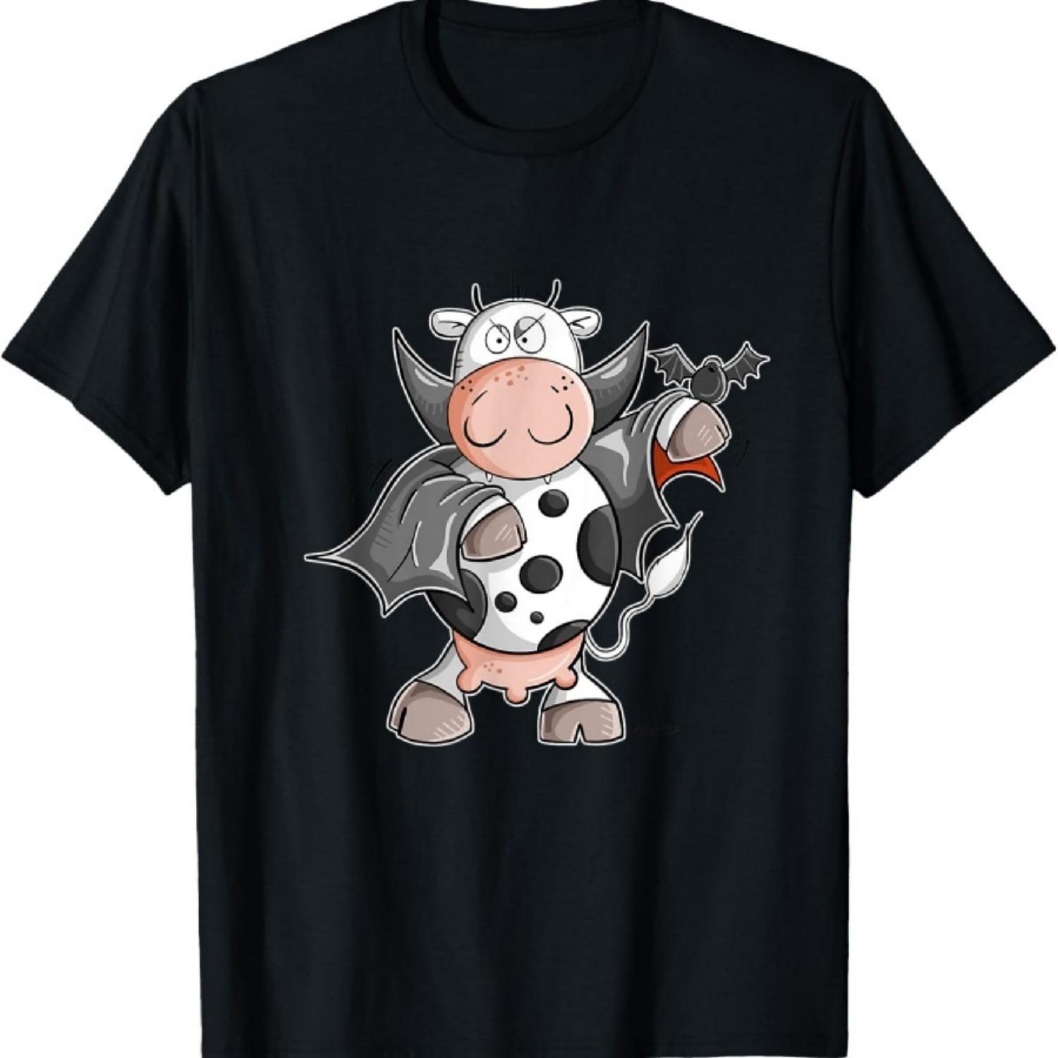 Dracula Cow For Vampire Or Dracula Fans I Halloween T-Shirt XXXXXL разноцветный