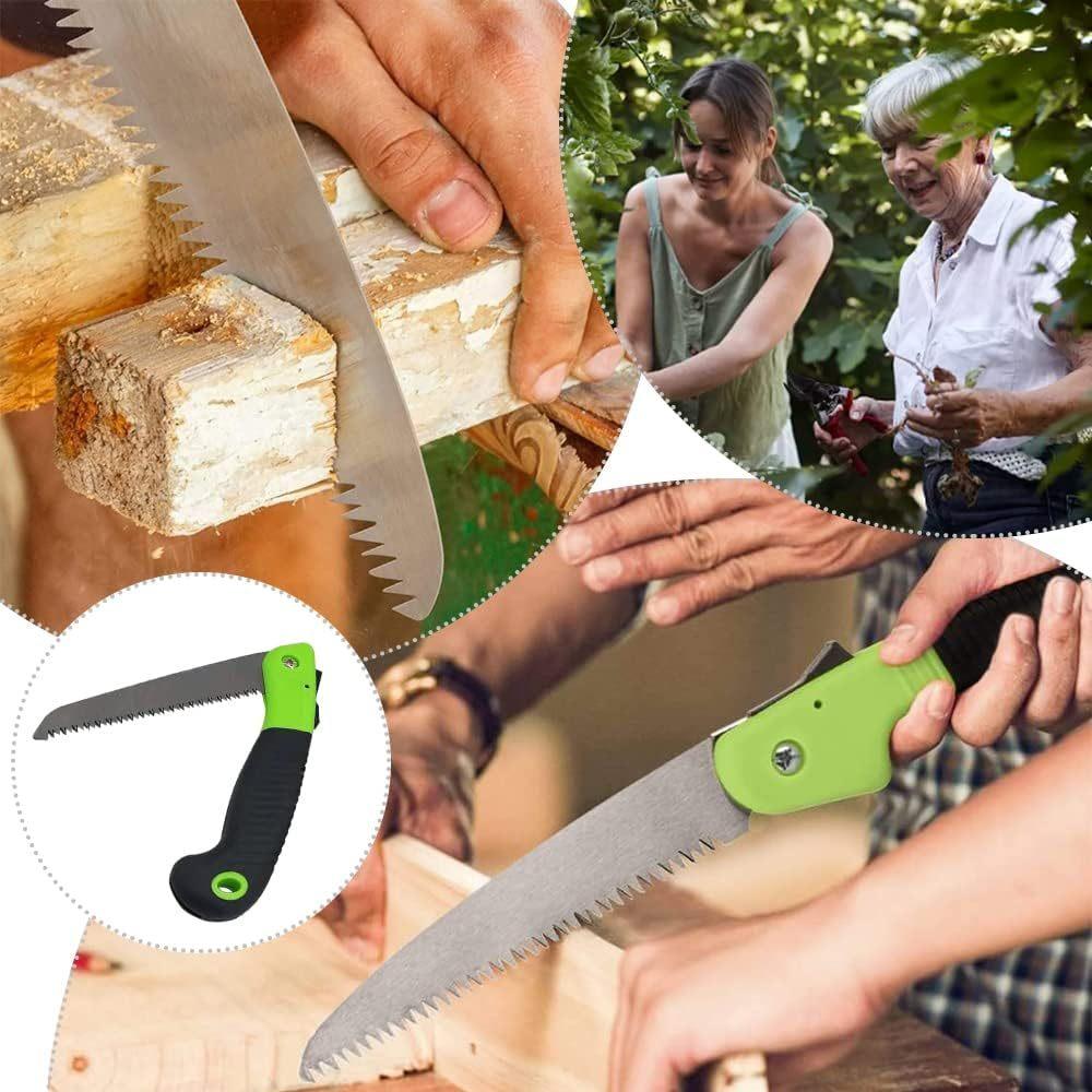 12 Zoll große, zusammenklappbare Handsäge für Garten- oder Baumschnitt, Camping, Holzbearbeitung, robuster, langlebiger Trimmer