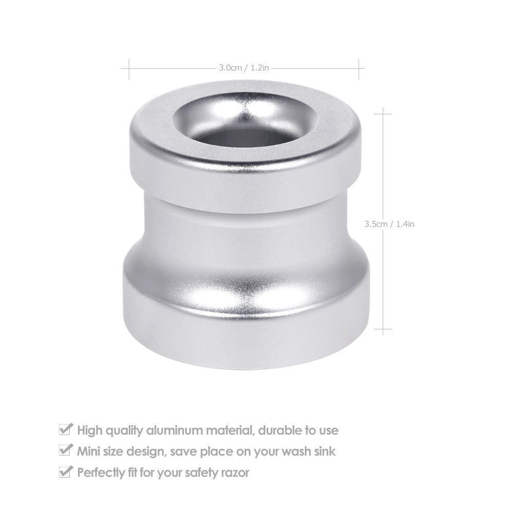 Mini aluminiumlegering rakhyvelhållare Säkerhetshyvelviktad bas