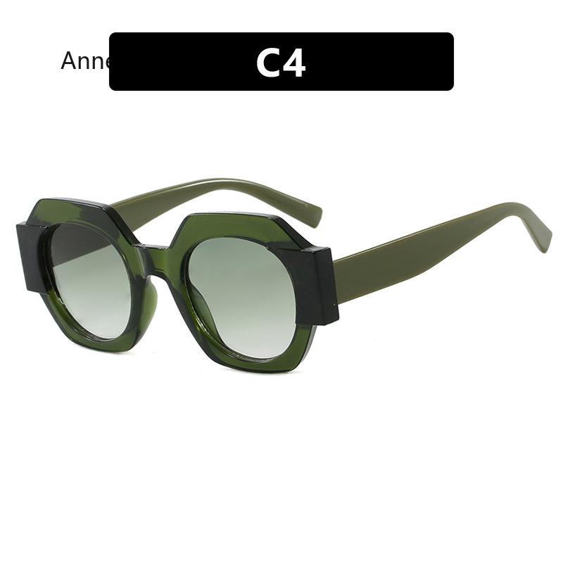 New Fashion Square Sunglasses Woman Vintage Shades  Design Vintage Polygon Sun glasses Female Tourism Glasses Lady Oculos