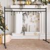 Christmas Metal Decor Hanger with 12 Stocking Hooks Holiday Stocking Hangers Floor-Standing Display Stand for Home Party Decor