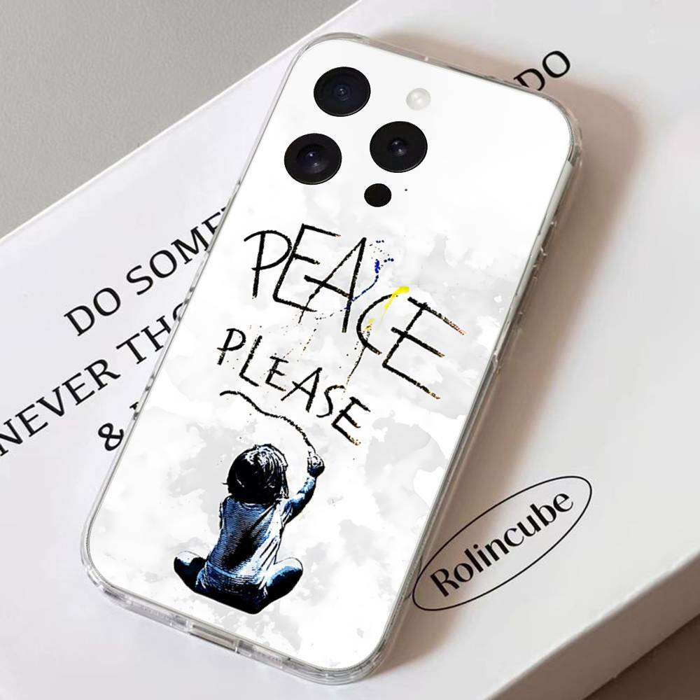 Graffiti Artist B-Banksy-S Phone Case Soft Transparent Case For IPhone 17 16 15 14 13 12 11 Pro Max Mini Plus Shockproof Cover C