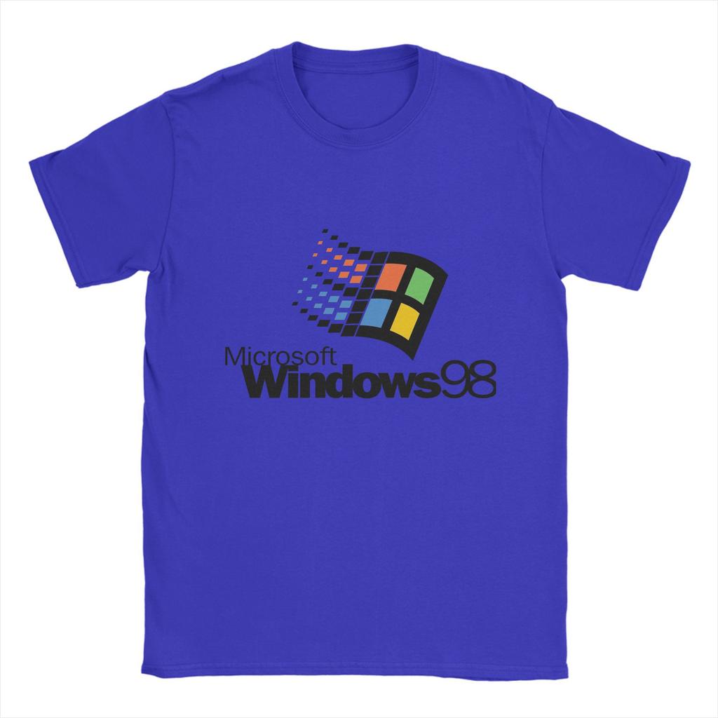 Microsoft Windows 98 T Shirt Summer  Cotton T-Shirts For Male Popular Loose Tee Shirt Short Sleeve Classic Tops
