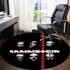 1pc Rammstein Music Office Round Area Rug,  Under Office Chairs Bedroom Living Room Home Decor A0926108