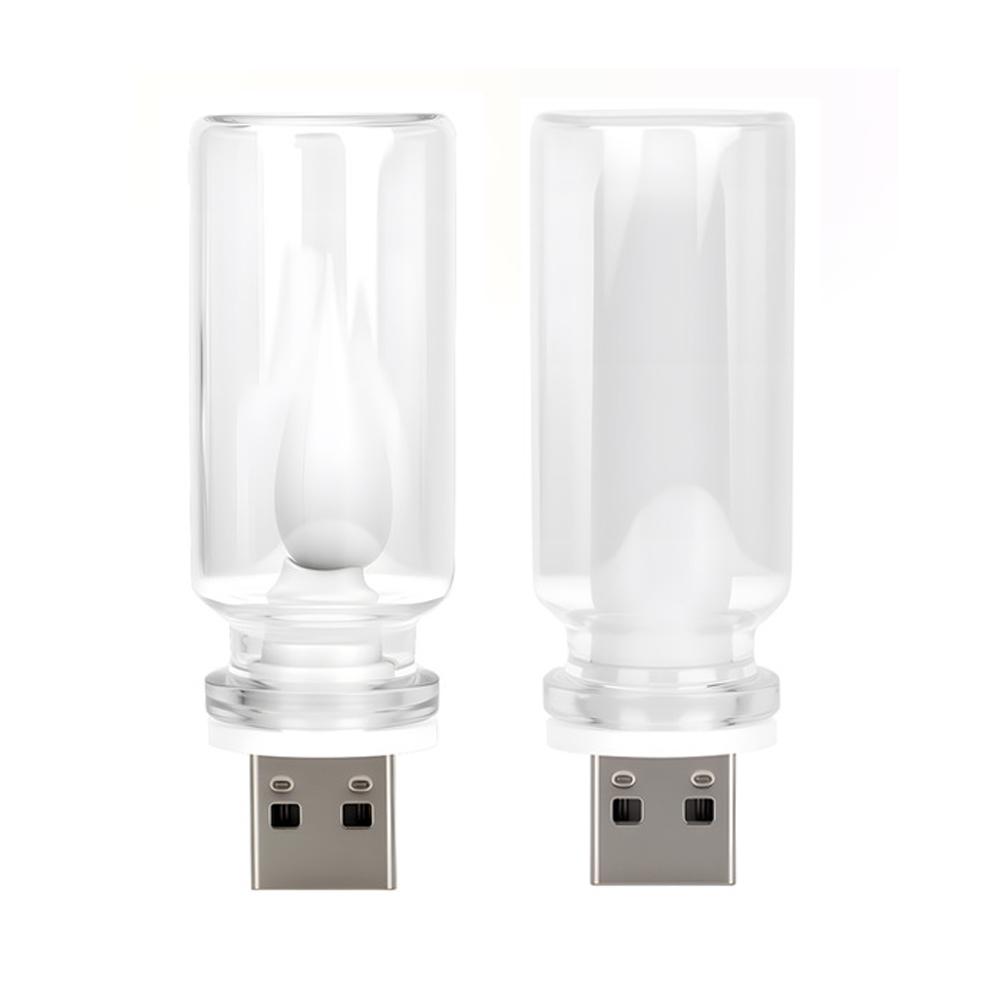 Universelle Auto-USB-LED-Kerzenstil-Lampe Retro 5V LED-Birnen Regenbogenfarbe Glühbirnen-Atmosphäre Dekorationslicht