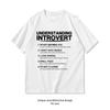 Introvert verstehen Lustiges Introvert Shirt Damen Unisex Lässig Baumwolle Grafik T-Shirts Erwachsene Streetwear Oberteile T-Shirt Kurzarm