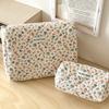 Flower Printed Make Up Storage Bags Female  Girl Travel Toiletry Bag Makeup Bag Organizer Cosmetic Pouch  Zipper Quilted Bag