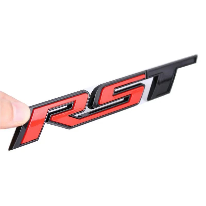 

Metal RST Logo Car Front Grille Emblem Auto Trunk Sticker for Chevrolet Camaro Cavalier Onix Cruze Aveo Silverado