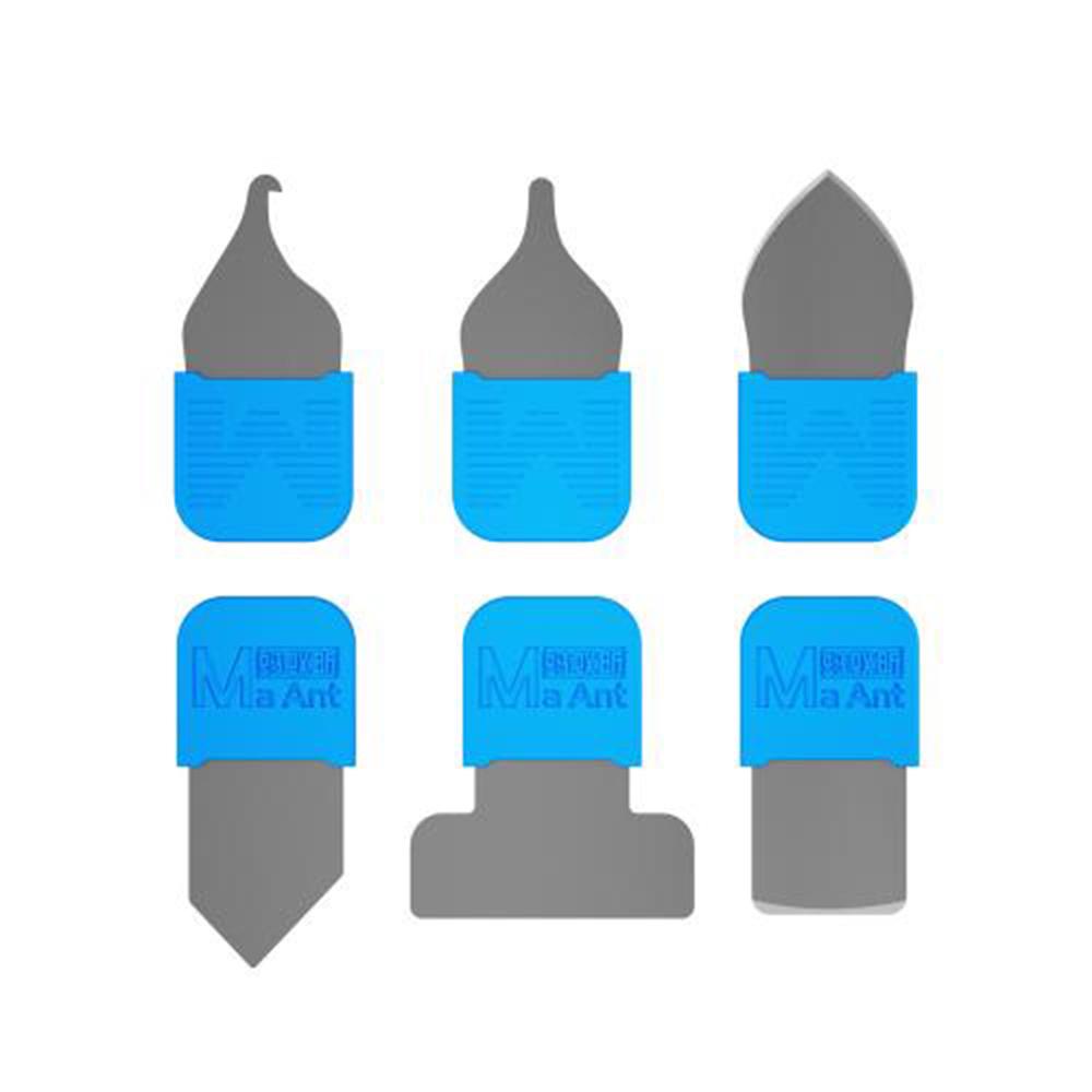 

MAANT MY-118 6 in 1 Metal Steel Opening Pry Tool Ultra Thin Phone Battery Glue Removal Blade Set Type A