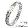 European and American Personalized Men's Jewelry, Titanium Steel Multi-ring Interlocking Pattern Bracelet, Men's Stainless Steel Bracelet