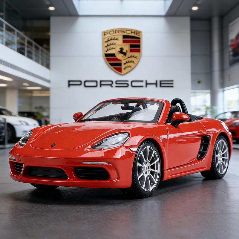 AABKO1 Bburago 1:24 Porsche 718 Boxster Alloy Car Diecasts & Toy Vehicles Car Model Miniature Scale Model Car For Children