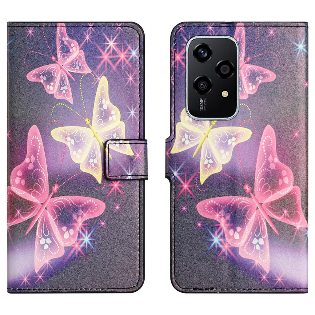 For Honor 200 Lite Case Pattern Printing Flip Leather Wallet Cover Cell Phone Accessory Wholesale