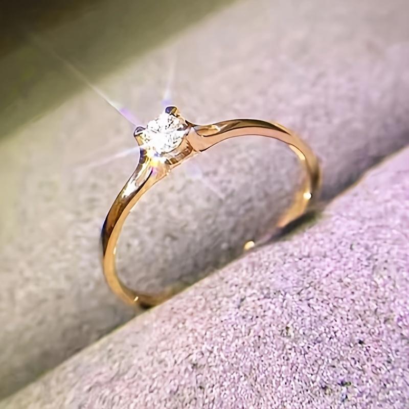 Minimalist Brilliant Cubic Zirconia 925 Sterling Silver Wedding Rings for Women Simple and Elegant Engagement Rings Jewelry