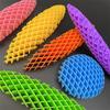 Rainbow Decompression Elastic Mesh Deformation Worm Fingertip Sensory Puzzle Toys Healing Decompression  Stretchable Small Toys